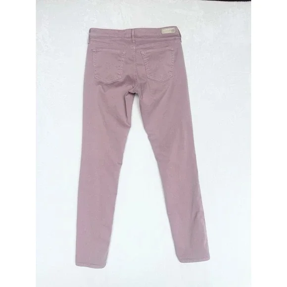 AG Adriano Goldschmied Stilt Cigarette Jeans Size 27R Pink Stretch Made In USA - Picture 3 of 7